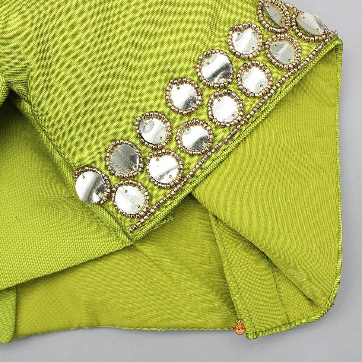 Green Embellished Stylish Top And Lehenga With Matching Dupatta