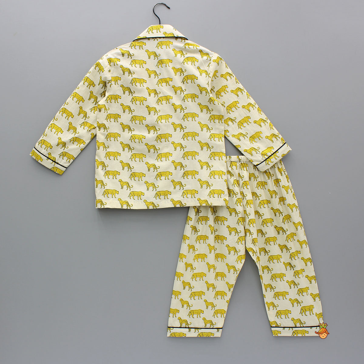 Animal Printed Off White Cotton Sleepwear