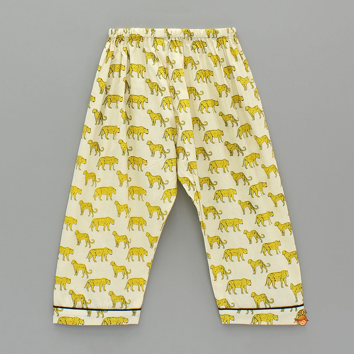 Animal Printed Off White Cotton Sleepwear