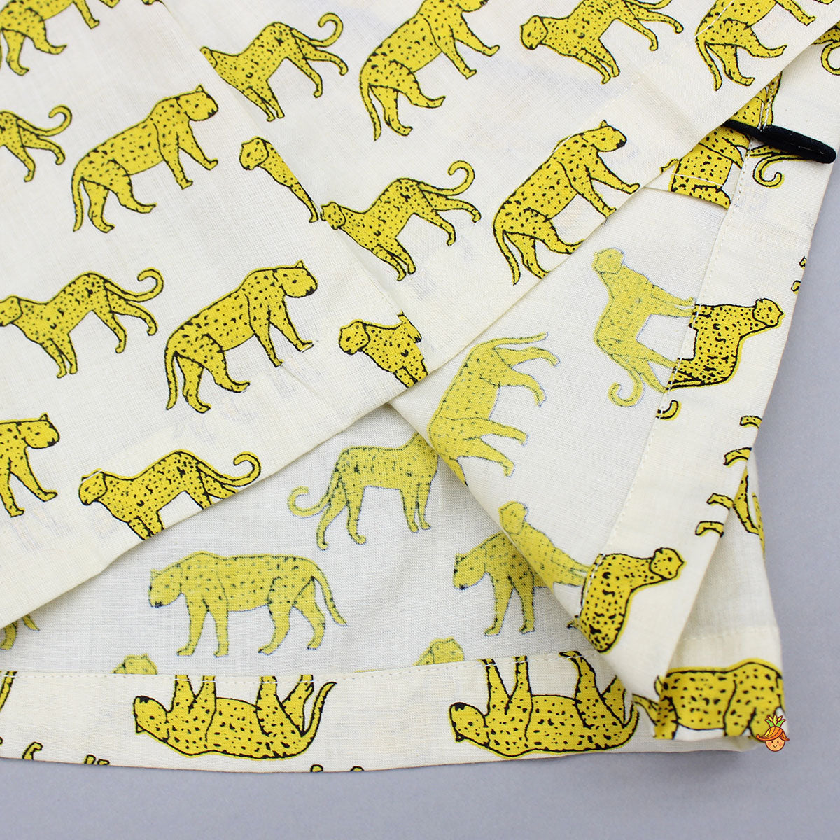 Animal Printed Off White Cotton Sleepwear