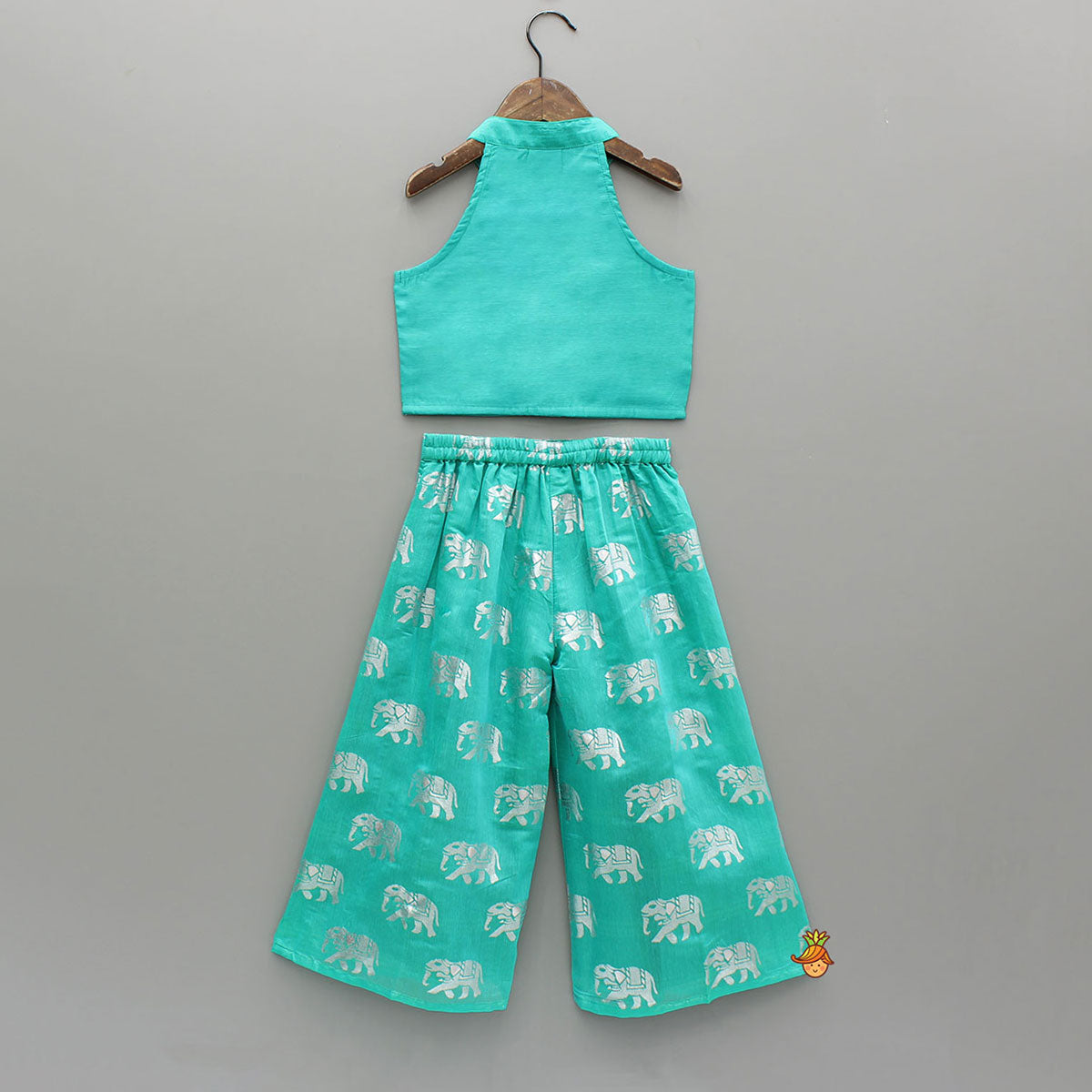 Halter Neck Front Open Top And Palazzo