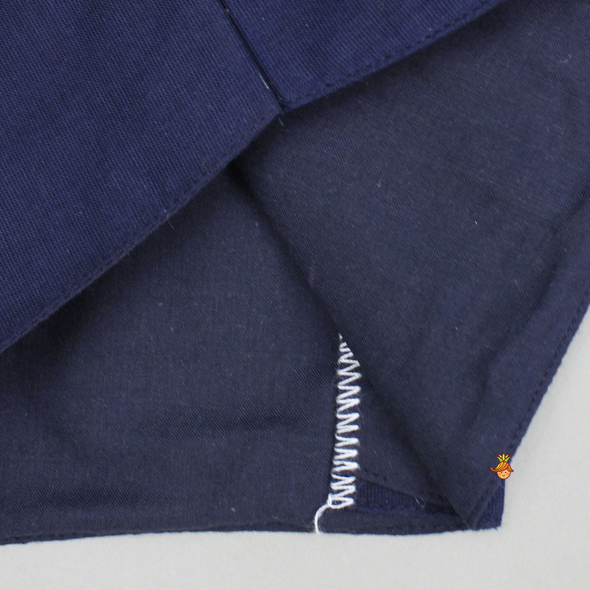 Blue Pattu Top With Matching Pant