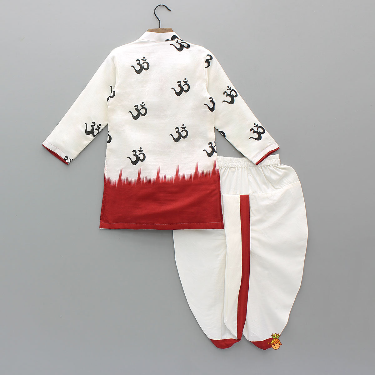 Dual Tone Printed Kurta And Dhoti