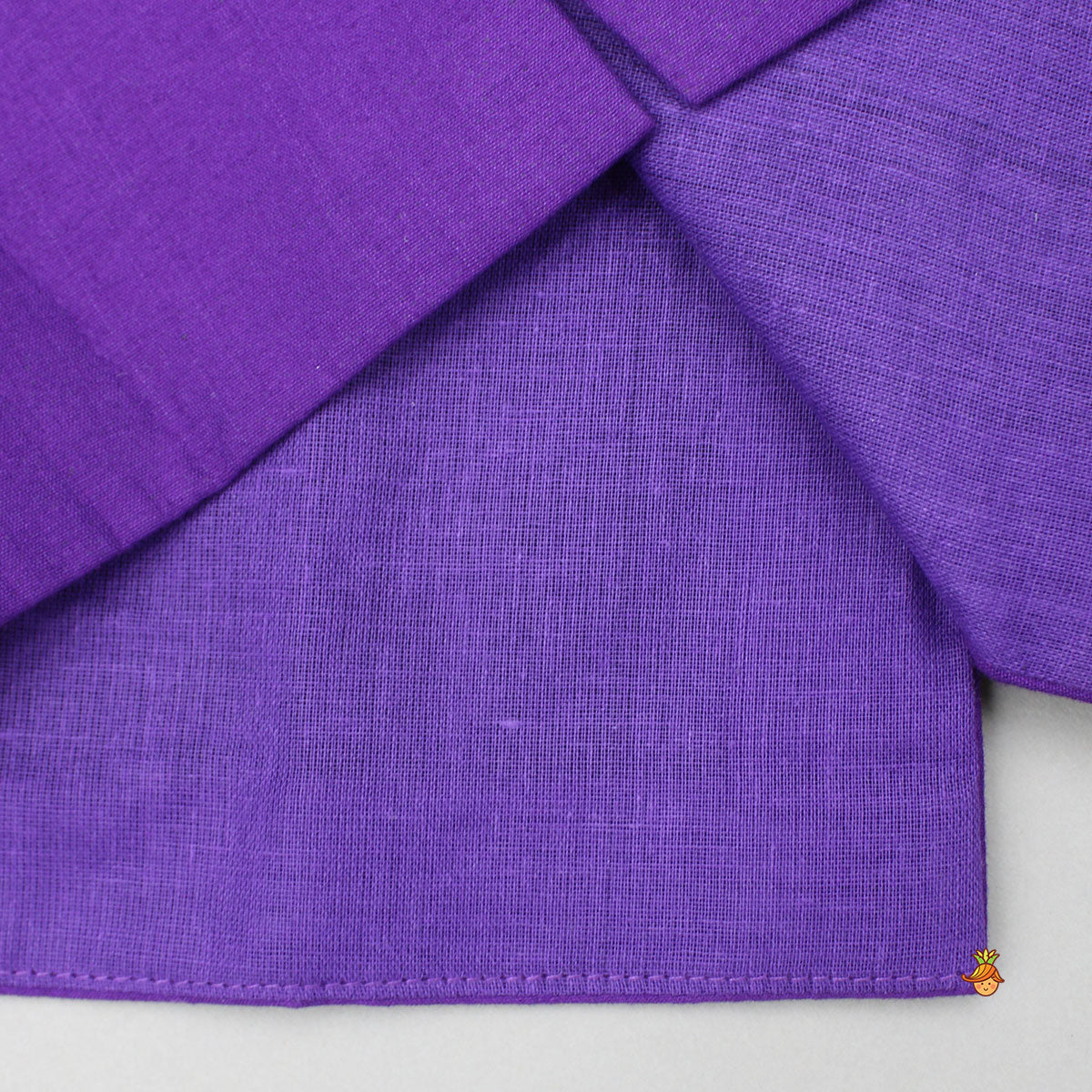 Purple Kurta With Bird Embroidered Jacket And Pyjama