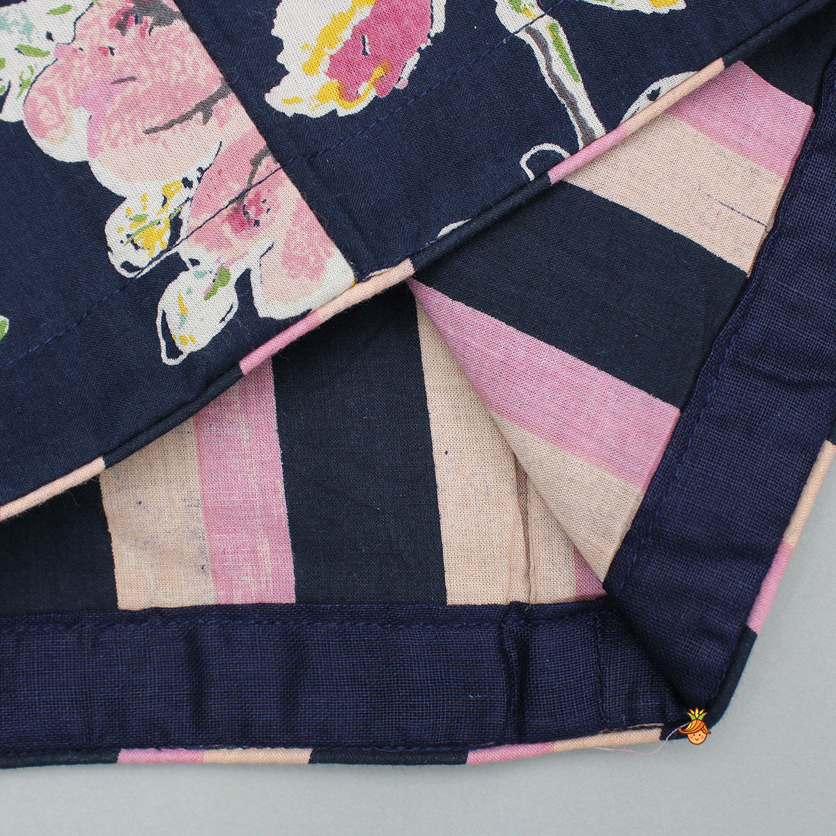 Multicolour Floral Printed Top And Lehenga With Dupatta