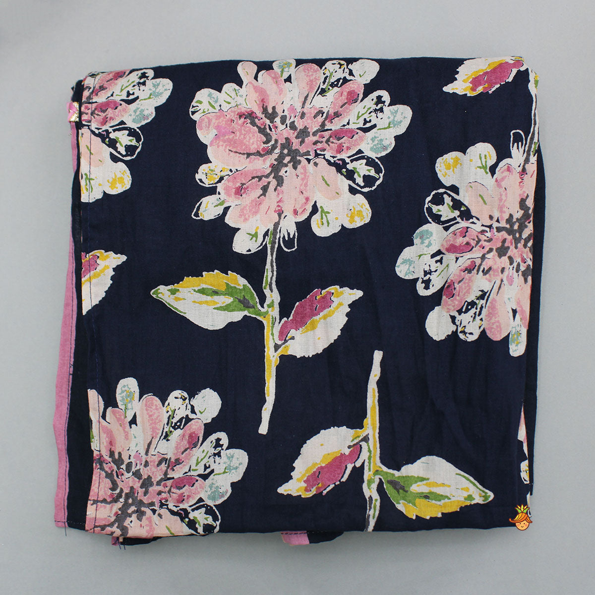 Multicolour Floral Printed Top And Lehenga With Dupatta