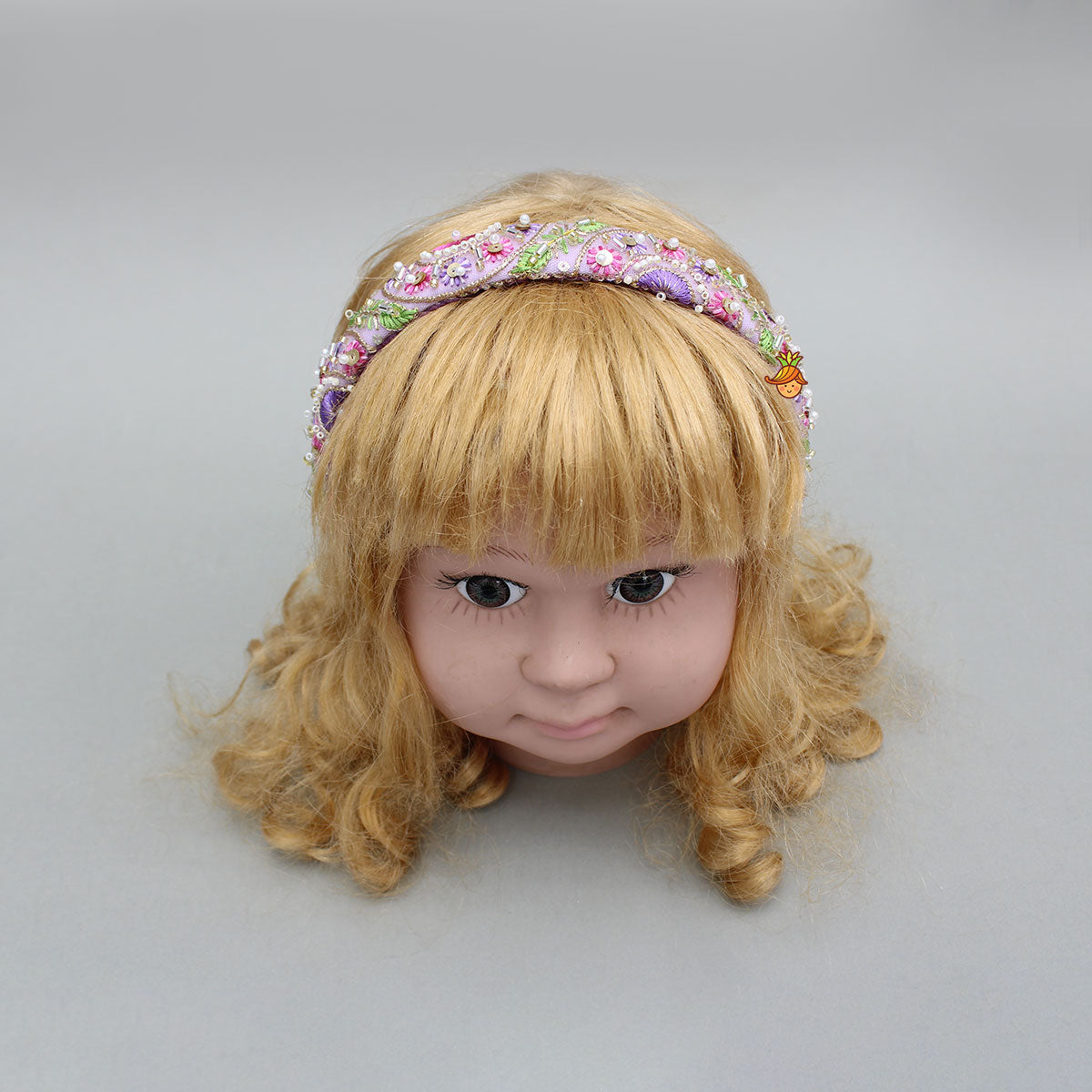 Purple Embroidered And Embellished Hairband