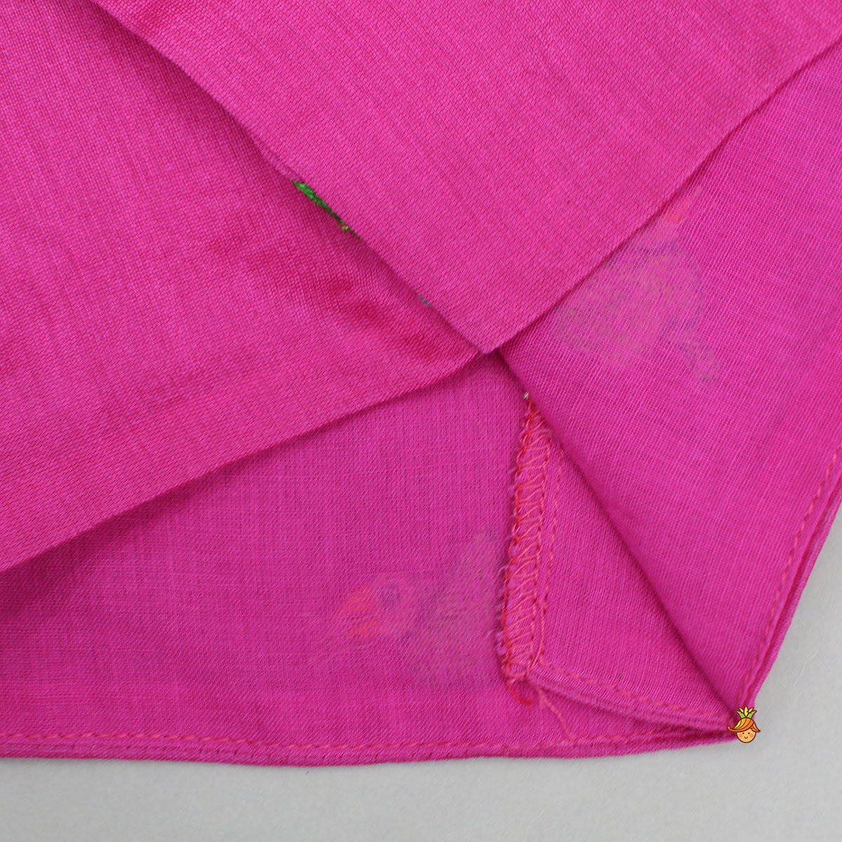 Pink Bird Embroidered Top And Lehenga