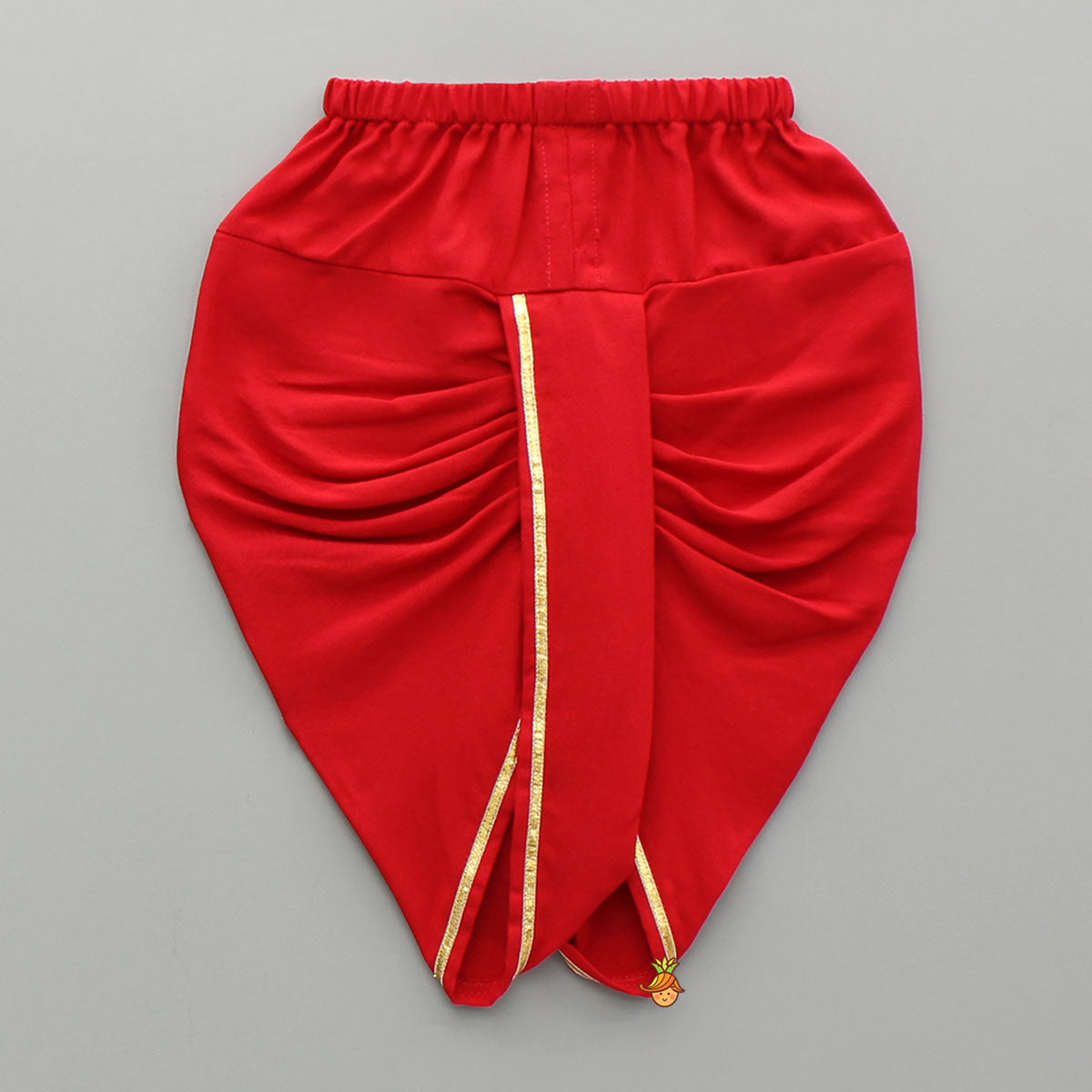 Multicolour Bird Embroidered Kurta And Dhoti With Matching Cap And Booties
