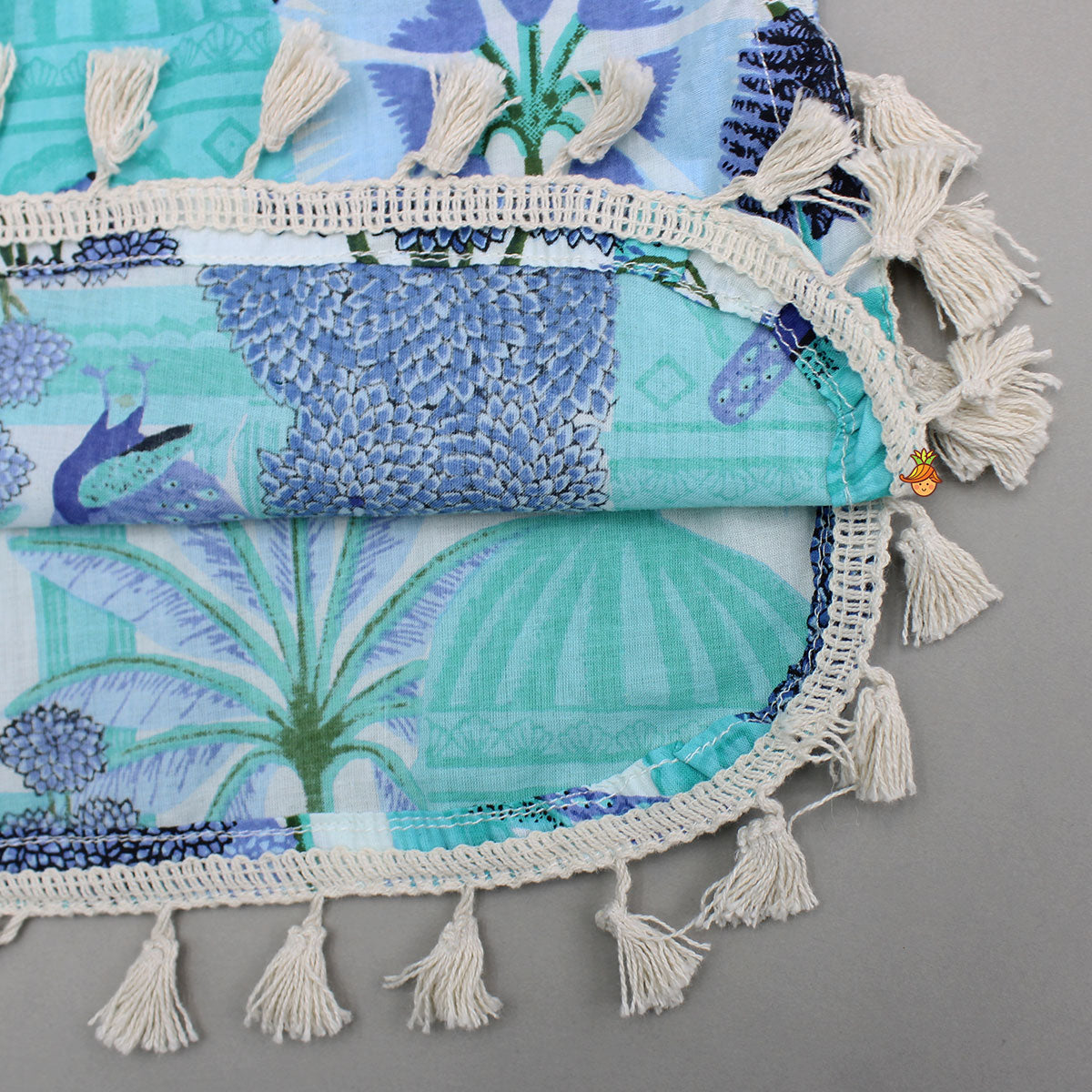 Blue Multicolour Printed Kurti And Sharara With Dupatta