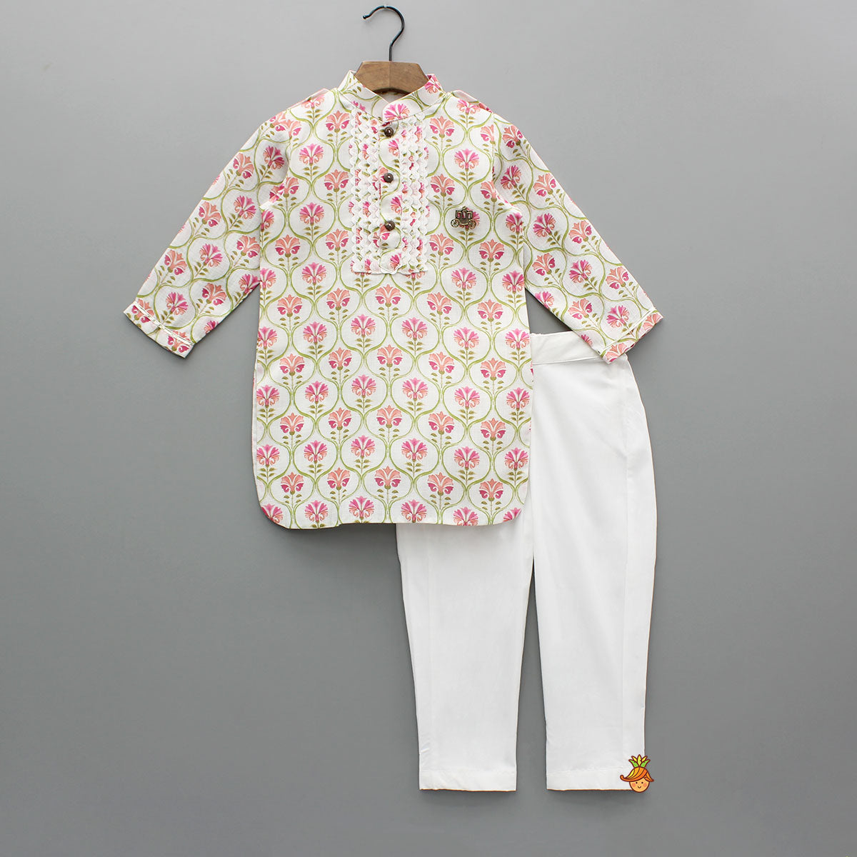 Multicolour Floral Printed Kurta And Pant