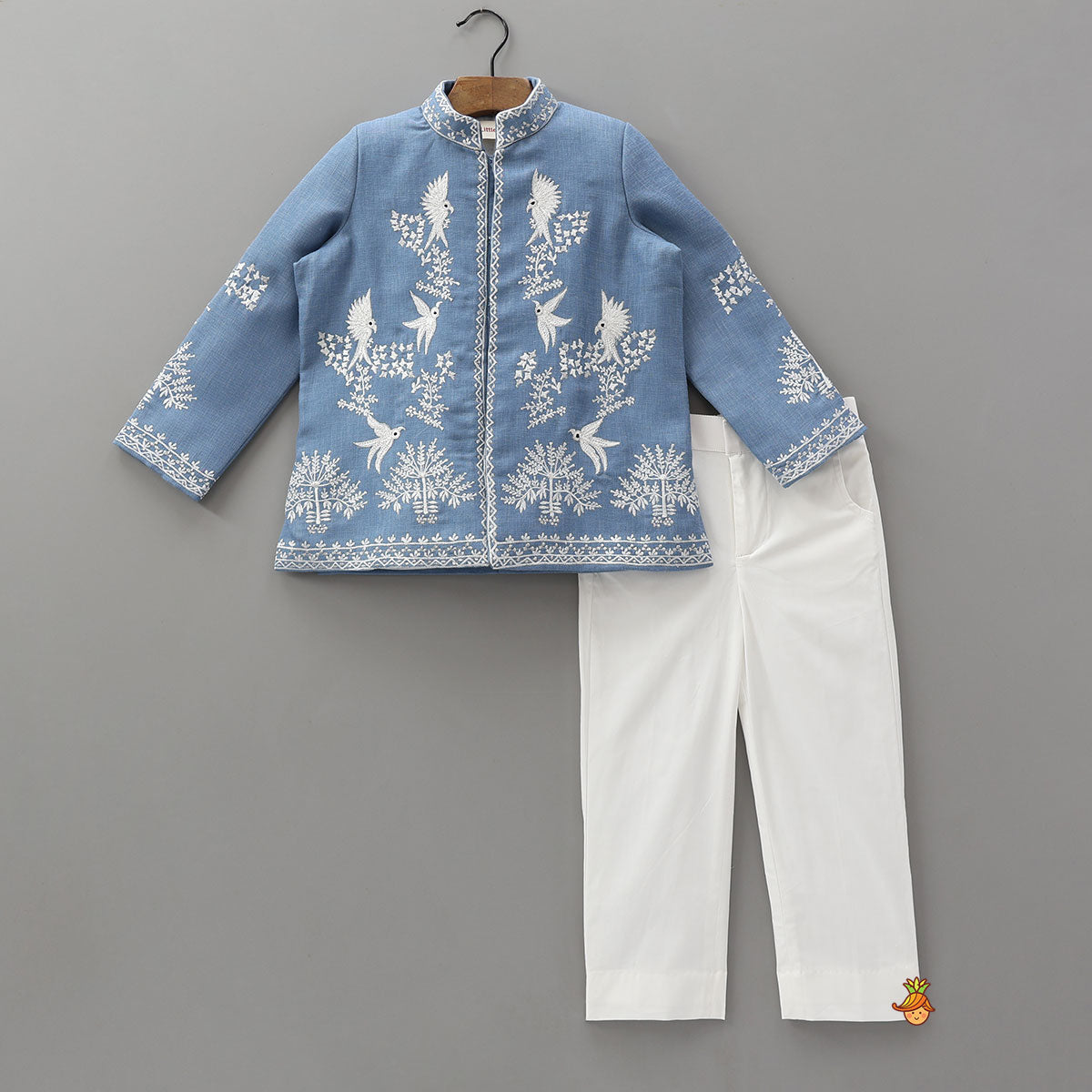 Bird Embroidered Sherwani And Pant