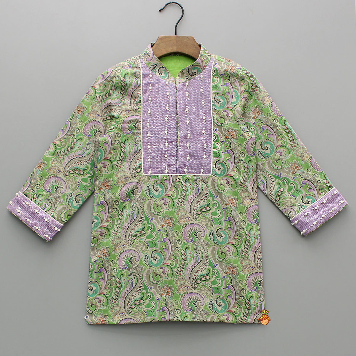 Multicolour Printed Embellished Kurta And Pant