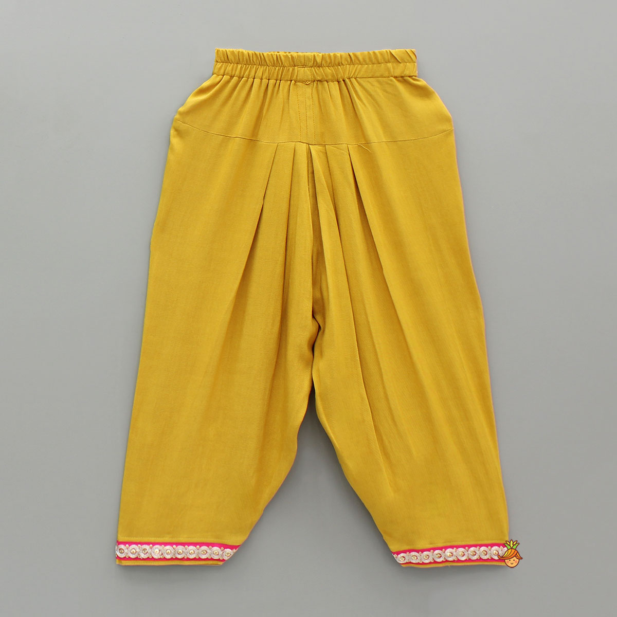 Mustard Floral Chanderi Kurta And Salwar