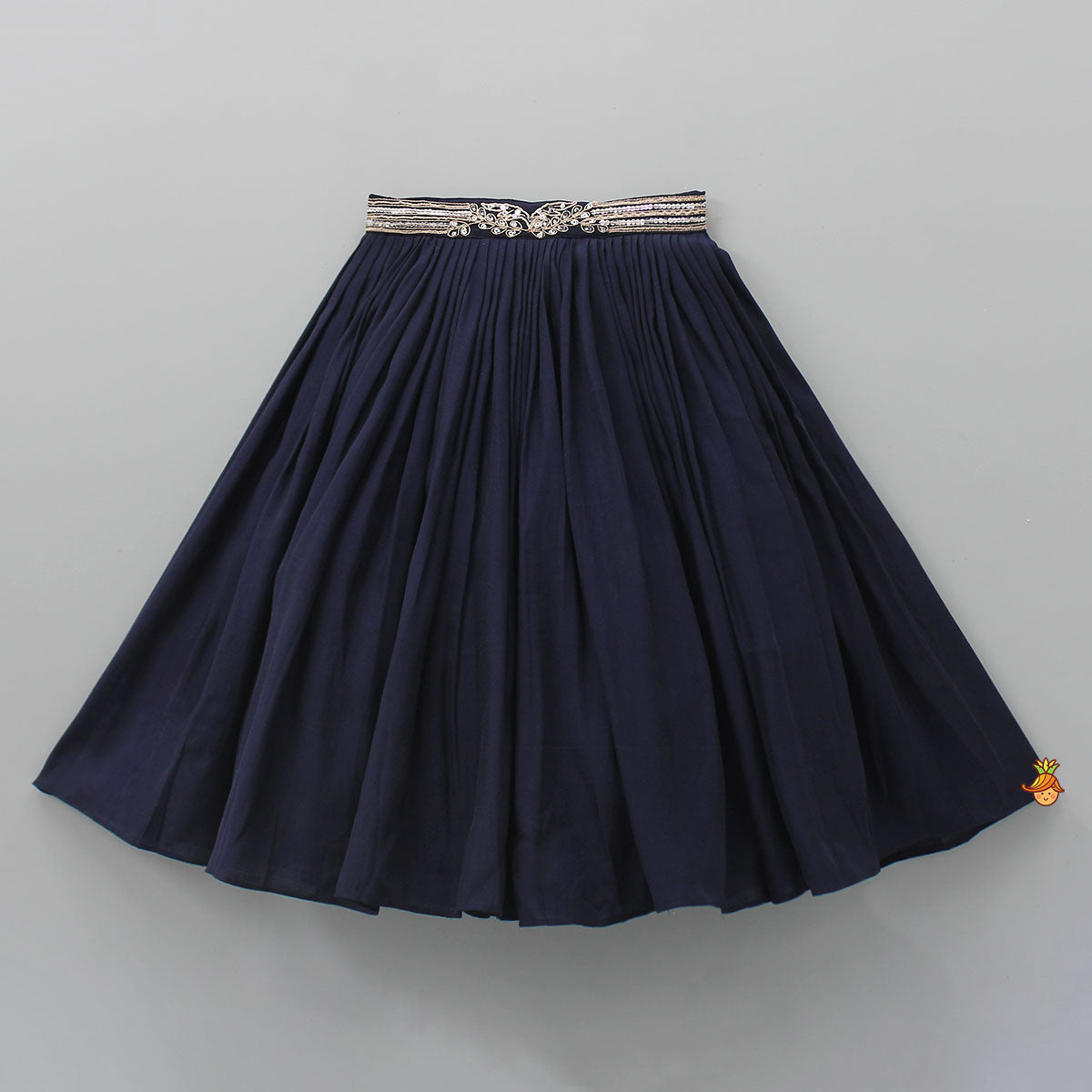 Heavy Embroidered Blue Top And Lehenga