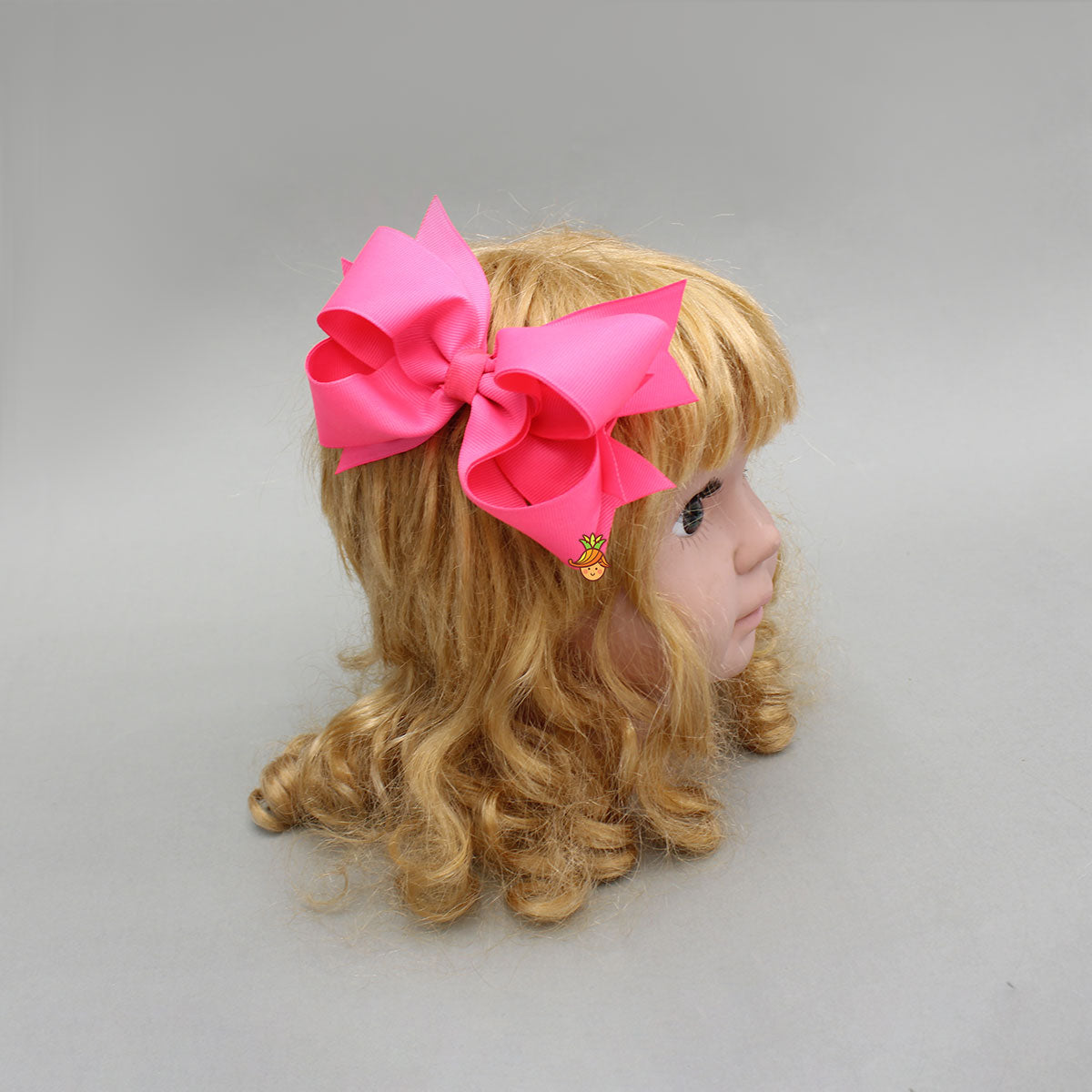 Hot Pink Bow Hair Clip
