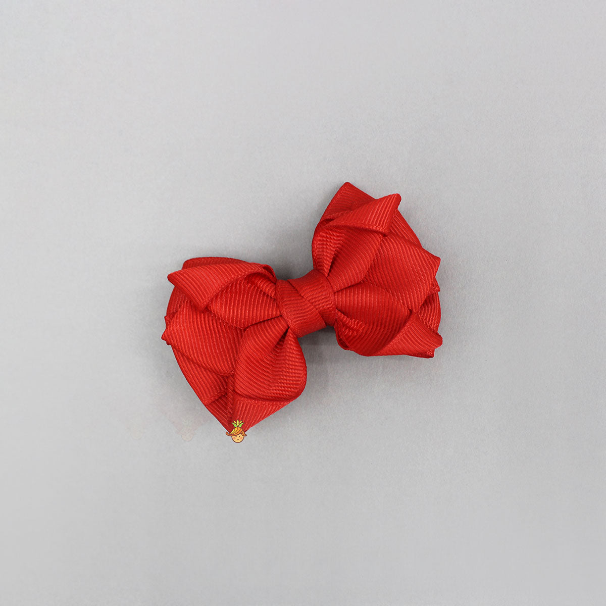 Red Petal Design Bow Hair Clip