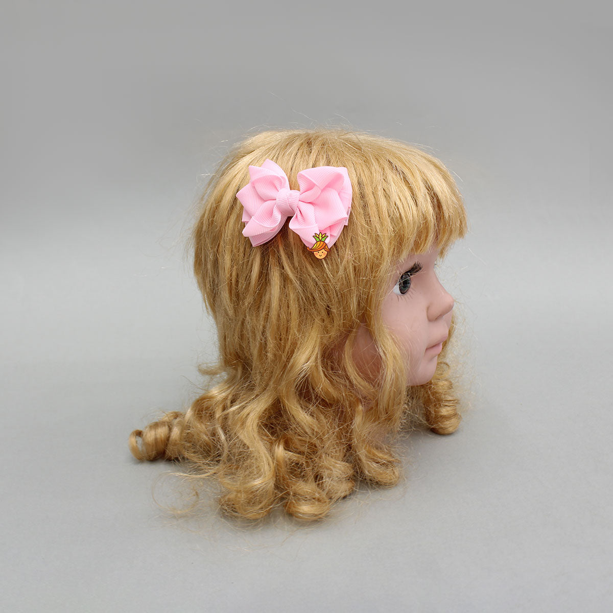 Handmade Pink Ribbon Bow Hair Clip