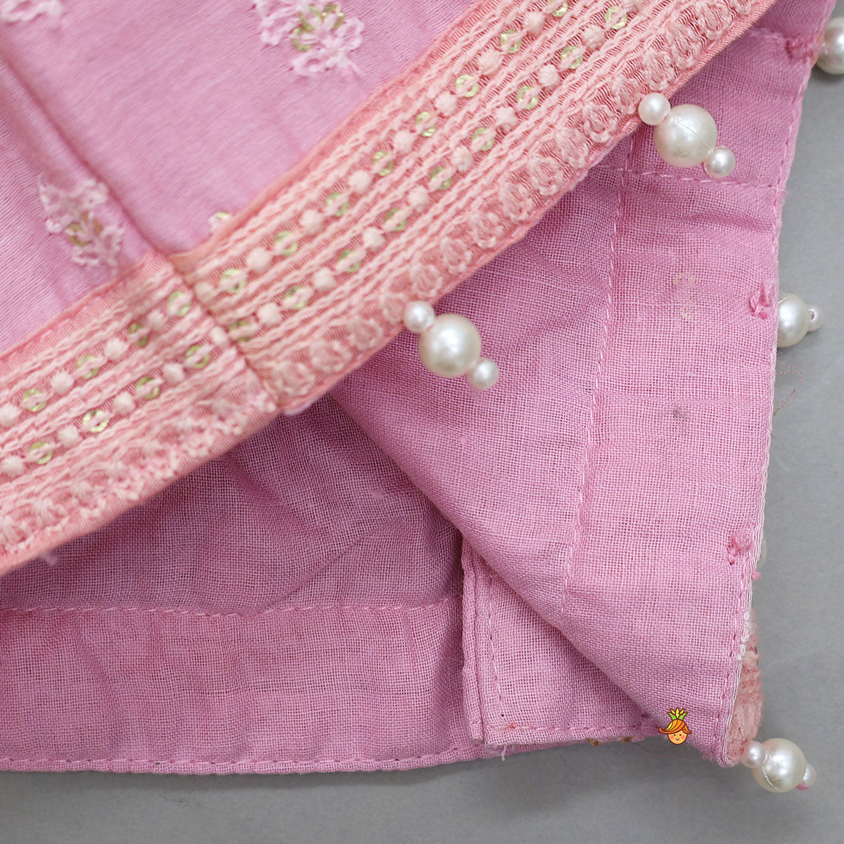 Pink Halter Neck Top With Ombre Lehenga