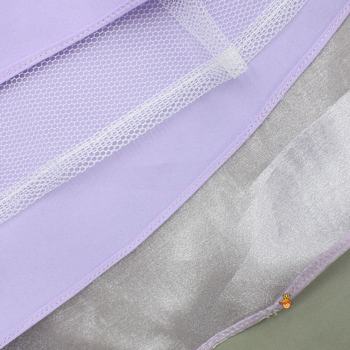 Lavender Sequins Strappy Top With Glass Tissue Lehenga