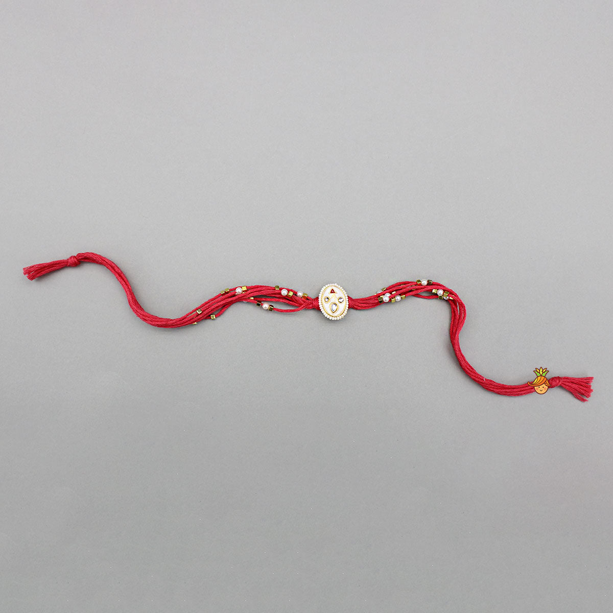 Charm-Detailed Red Rakhi