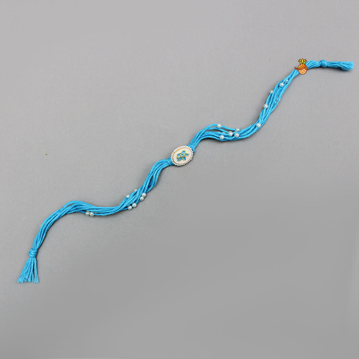 Blue Thread Lotus Rakhi