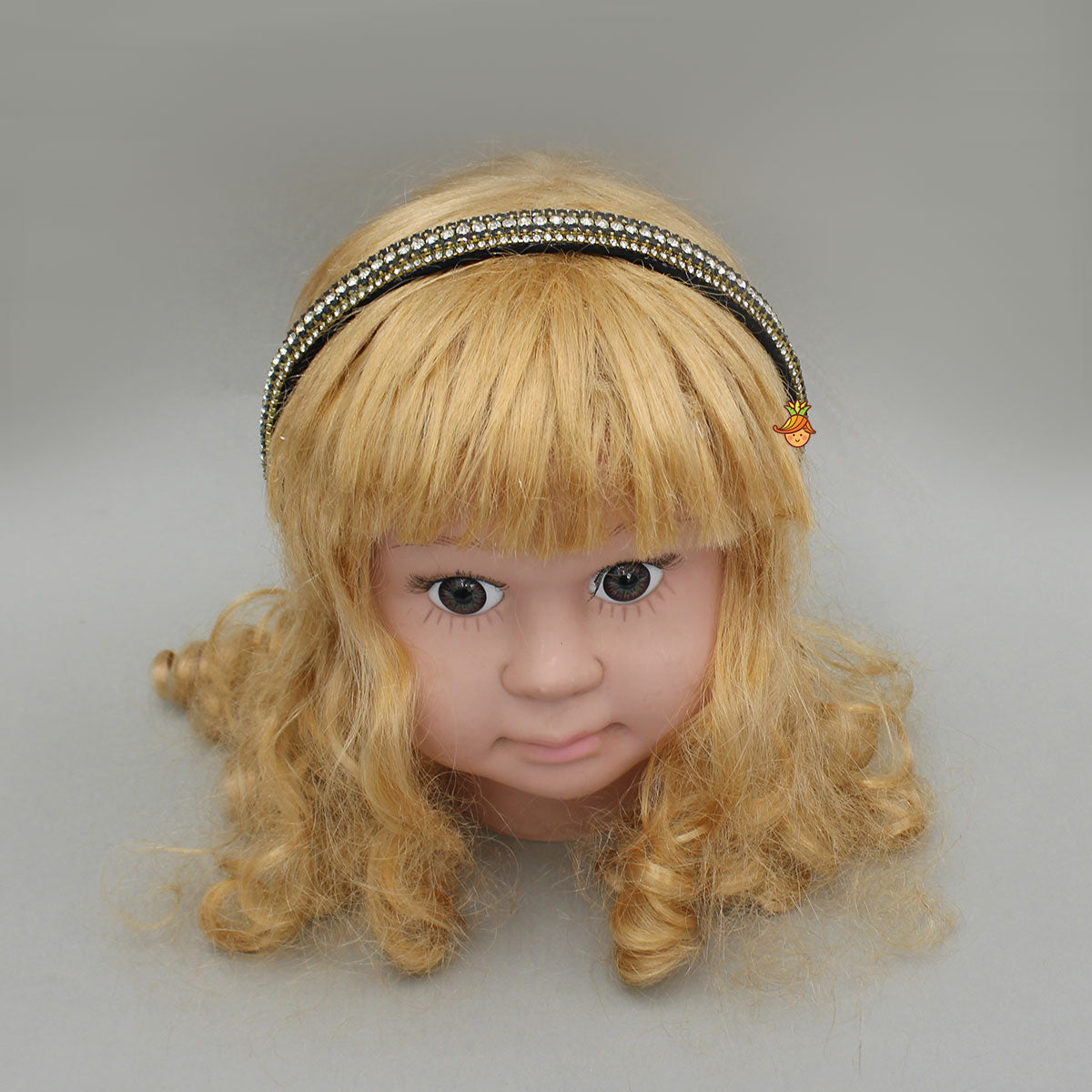 Elegant Hand Embroidered Black Embellished Hairband