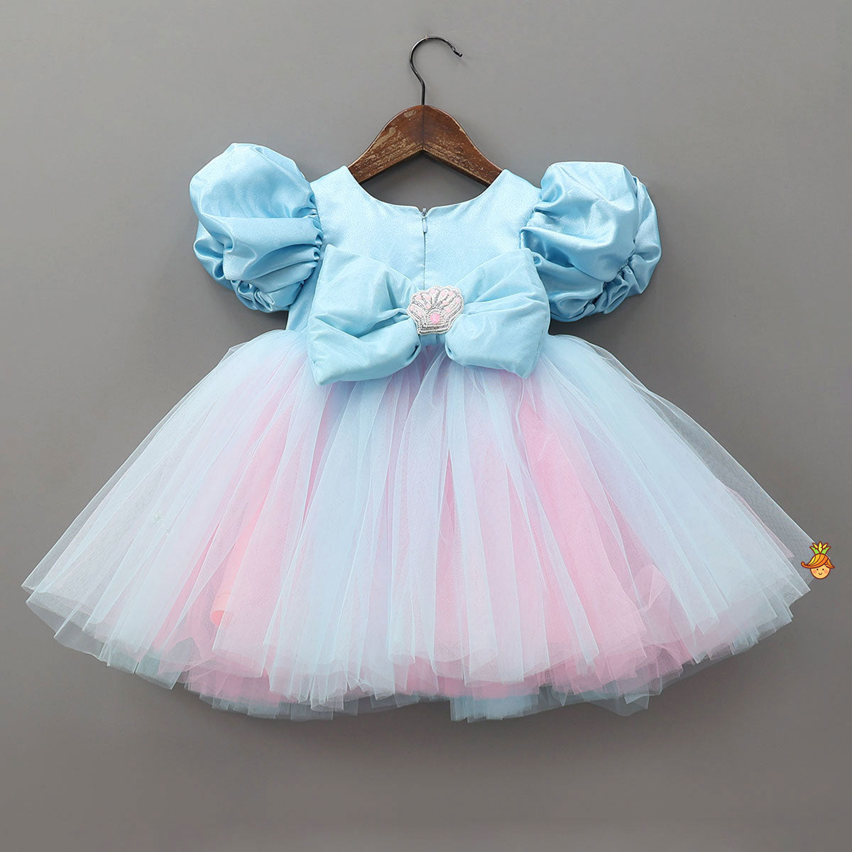 Satin Dress With Sea Creature Embroidery