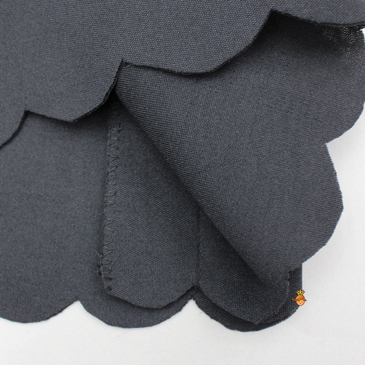 Black Flowers Adorned Net Panel Dress