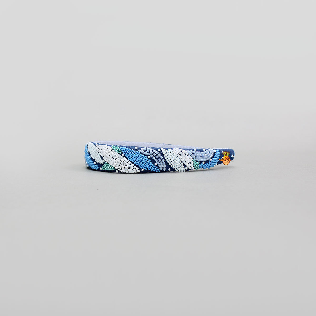 Charming Multicolour Beaded Blue Hairband