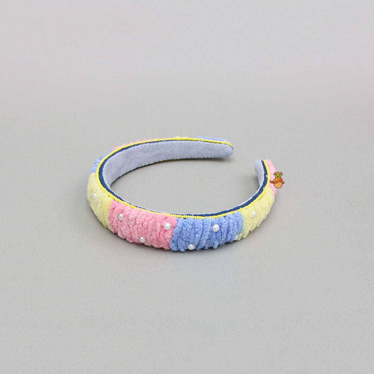 Elegant Multicolour Hand Embroidered Wool Hairband