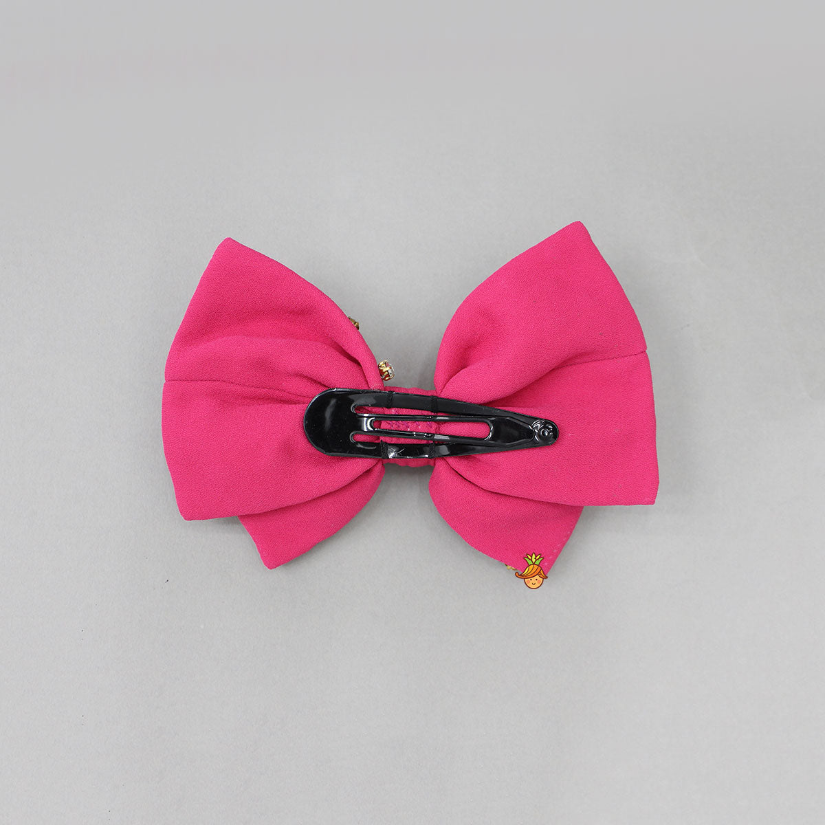 Pretty Pink Studded Double Bow Hair Clip