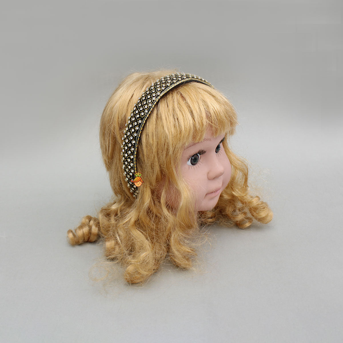 Beautiful Black Hand Embroidered Shiny Hair Band