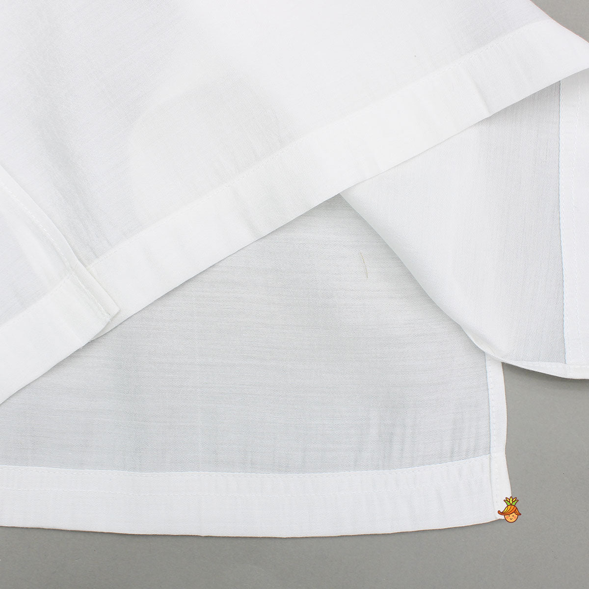 White Kurta With Zardozi Embroidered Sheen Yellow Jacket And Pyjama