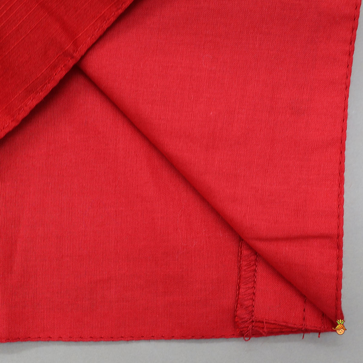 Red Brocade Silk Top With Ethnic Brocade Lehenga And Dupatta