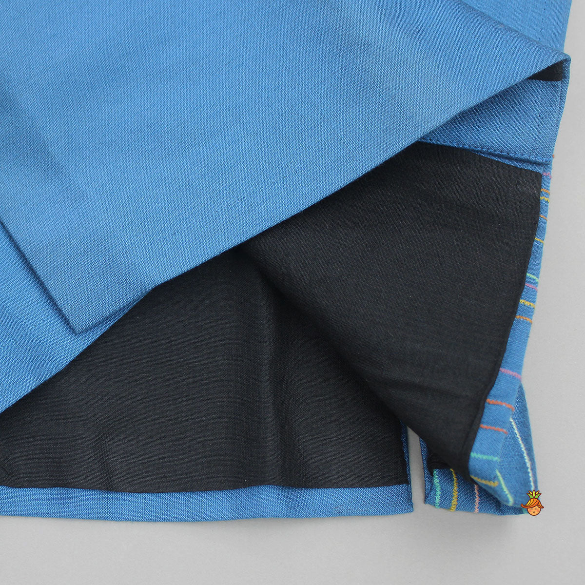 Embroidered Blue Stylish Sherwani And Pant