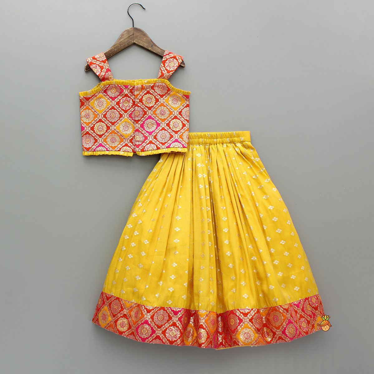 Brocade Top With Lehenga And Dupatta