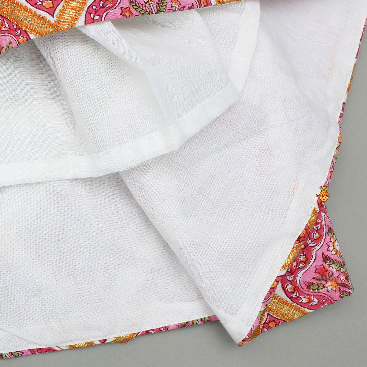 Beautiful Cotton Printed Top With Printed Lehenga And Dupatta