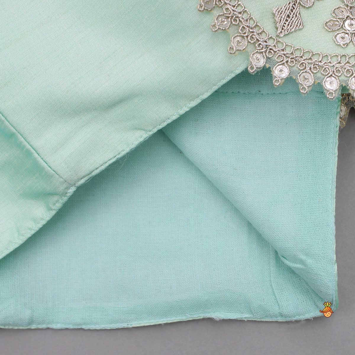 Green Sleeveless Top With Multicolour Printed Lehenga