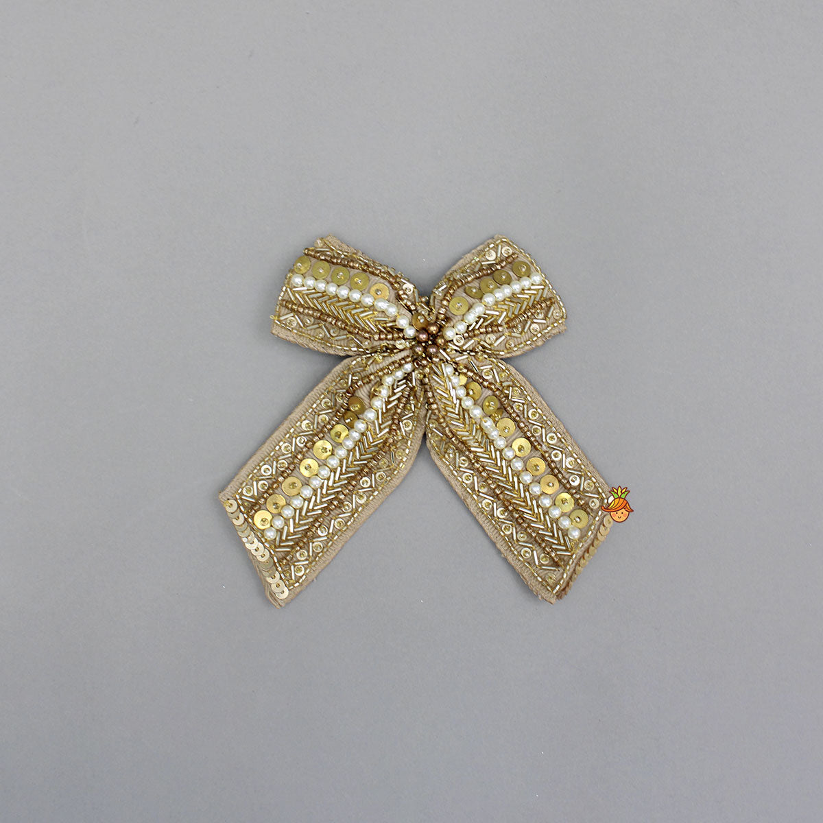 Beautiful Embroidered Bow Hair Clip