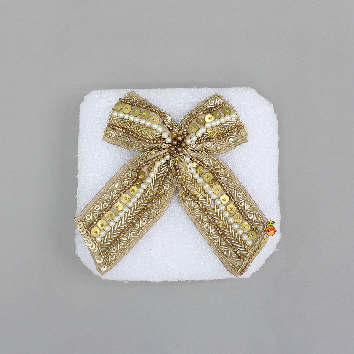Beautiful Embroidered Bow Hair Clip