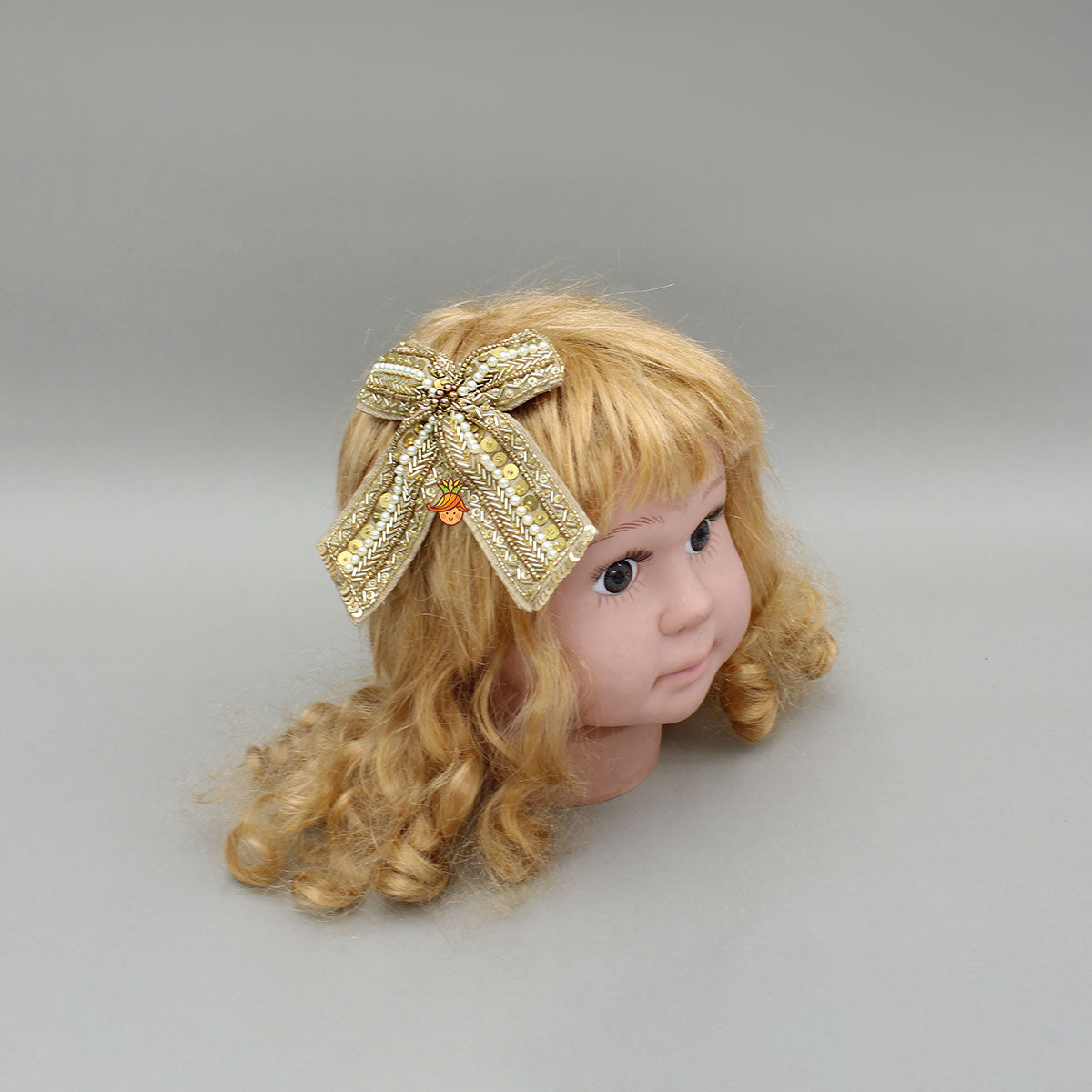 Beautiful Embroidered Bow Hair Clip