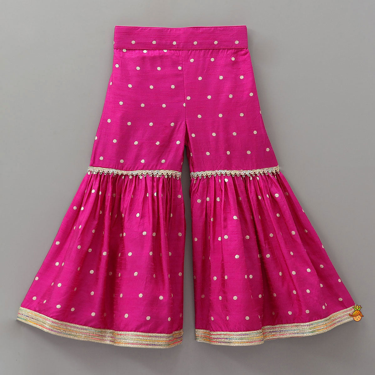 Gorgeous Pink Halter Neck Embroidered Kurti With Sharara And Dupatta