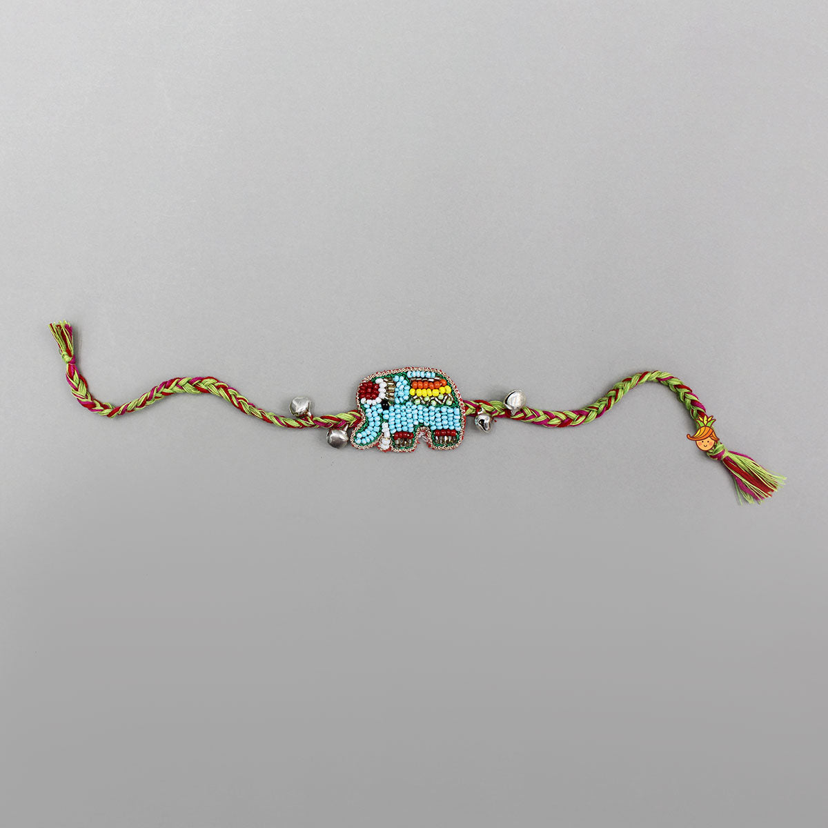 Multi Colour Elephant Motif Rakhi