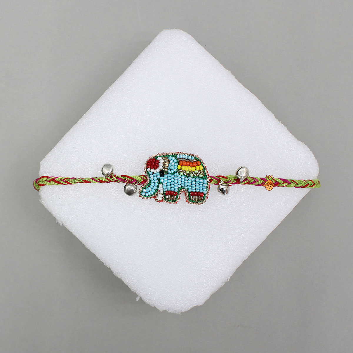 Multi Colour Elephant Motif Rakhi