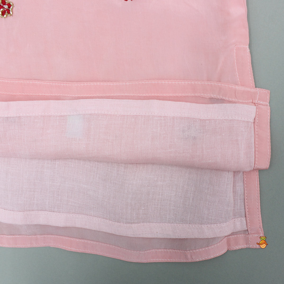 Floral Multicolour Hand Embroidered Kurta With Pyjama