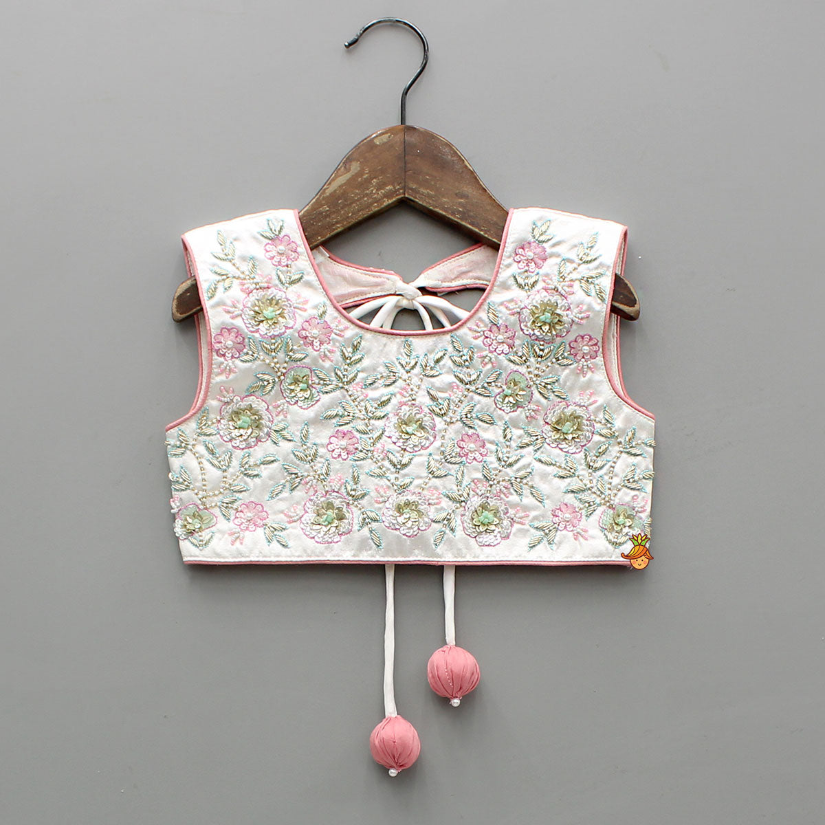 Beautiful Floral Hand Embroidered Top With Palazzo