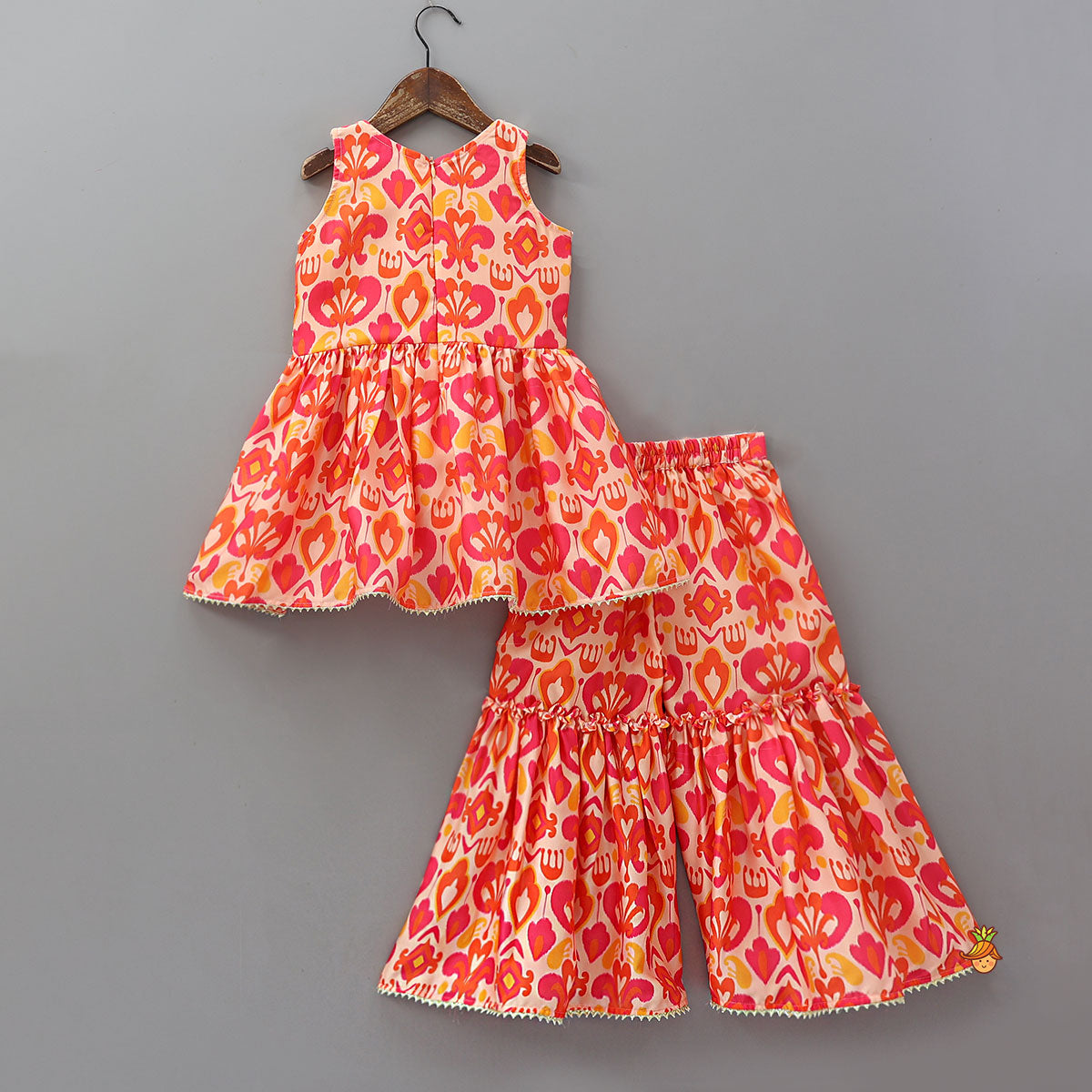Sleeveless Peplum Kurti With Sharara