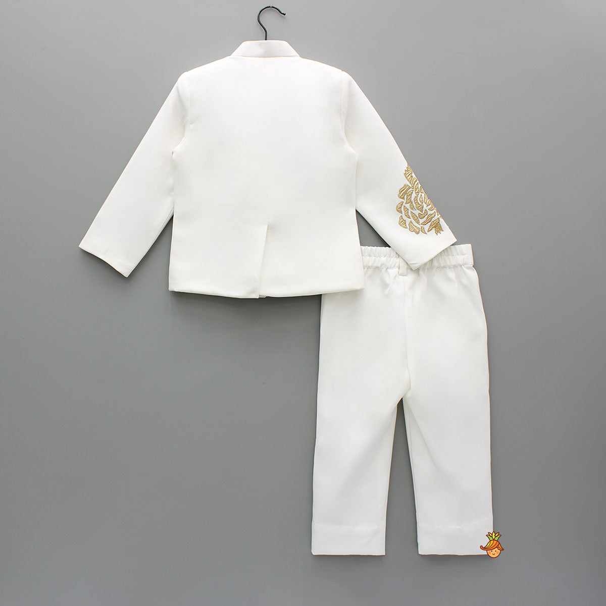 Gota Applique White Sherwani With Pant