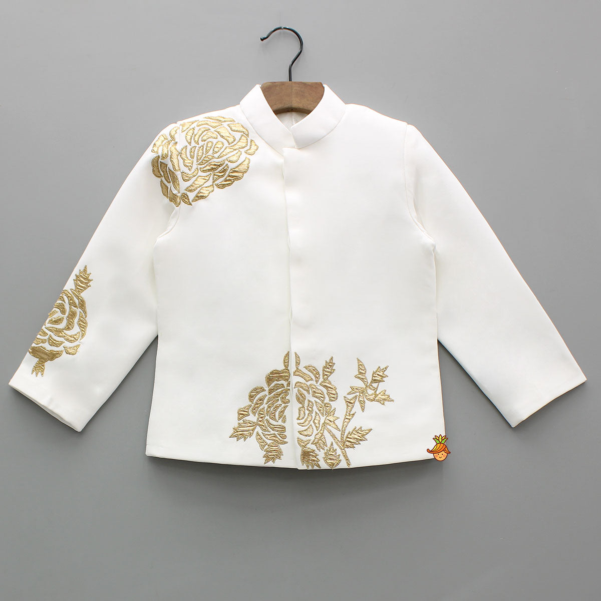 Gota Applique White Sherwani With Pant